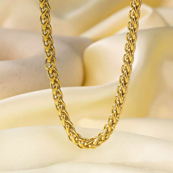 Cuban Chain 18K Gold Filled Over Stainless Steel Necklace