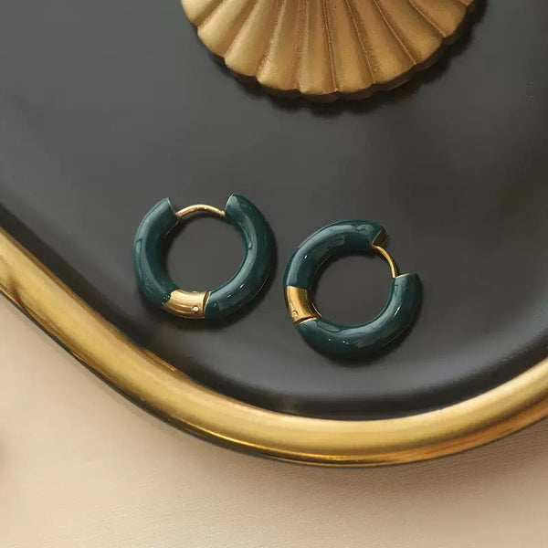 Multicolor 18K Gold Filled Huggies