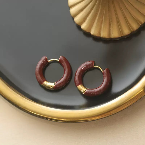 Multicolor 18K Gold Filled Huggies