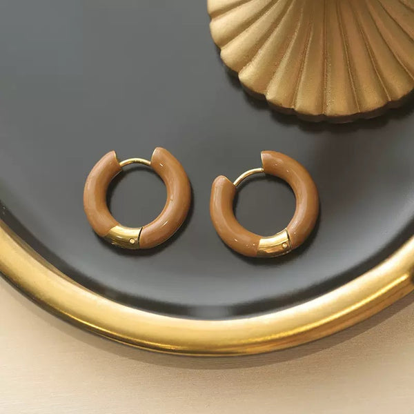 Multicolor 18K Gold Filled Huggies