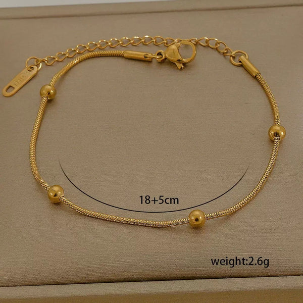 Classic Chain 18K Gold Filled Over Stainless Steel Bracelet