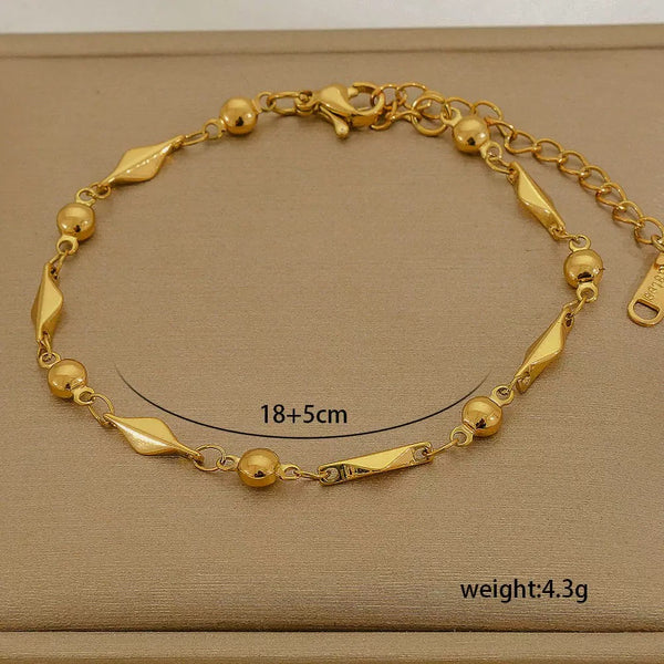 Classic Chain 18K Gold Filled Over Stainless Steel Bracelet