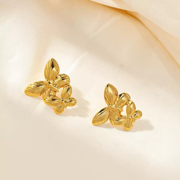 Butterfly Shaped Classic 18K Gold Filled Ear Studs