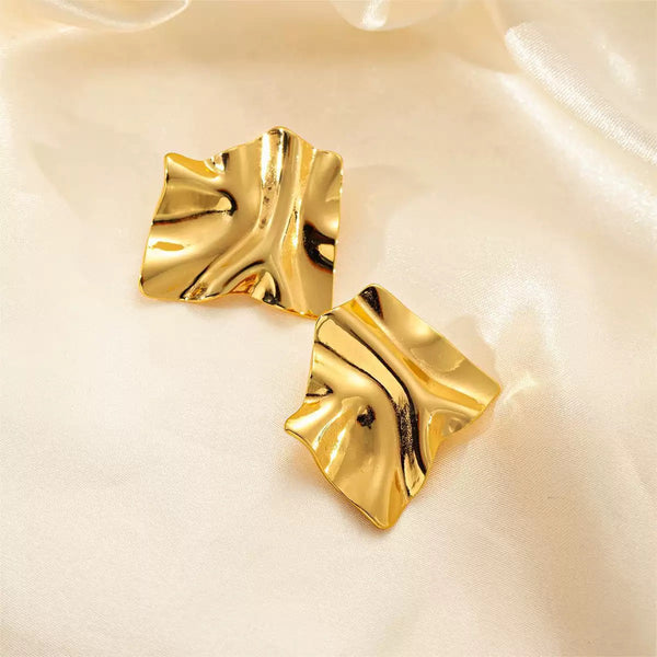Retro Style Classic 18K Gold Filled Ear Studs
