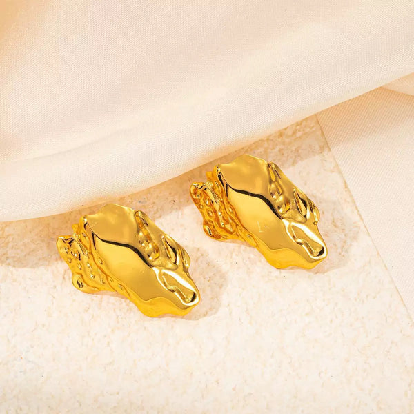 Retro Style 18K Gold Filled Ear Studs
