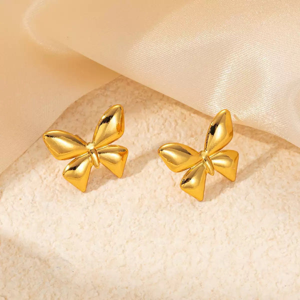 Butterfly Shaped 18K Gold Filled Ear Studs