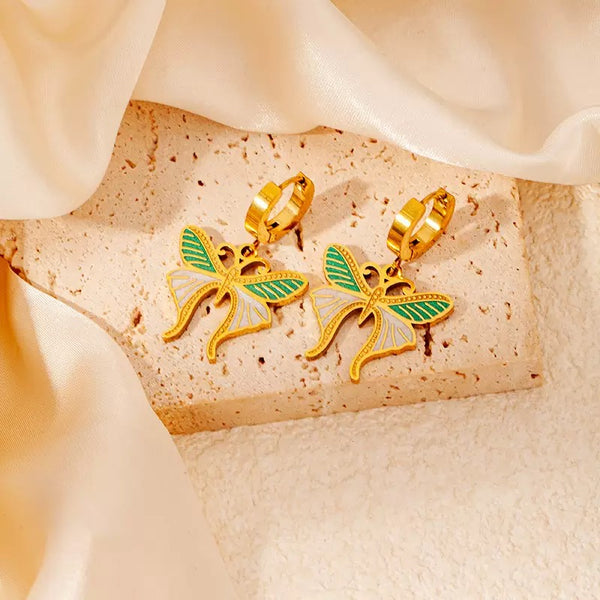 Butterfly Shaped 18K Gold Filled Huggies