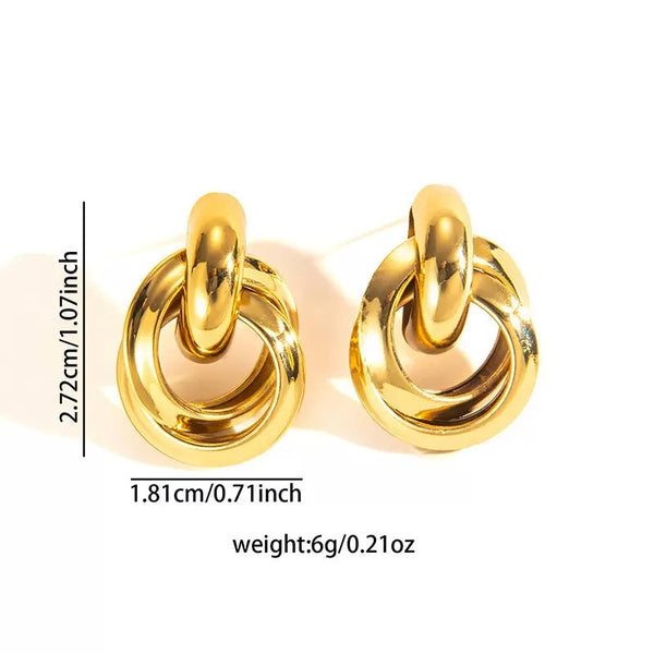 Chunky Style 18K Gold Filled Ear Studs