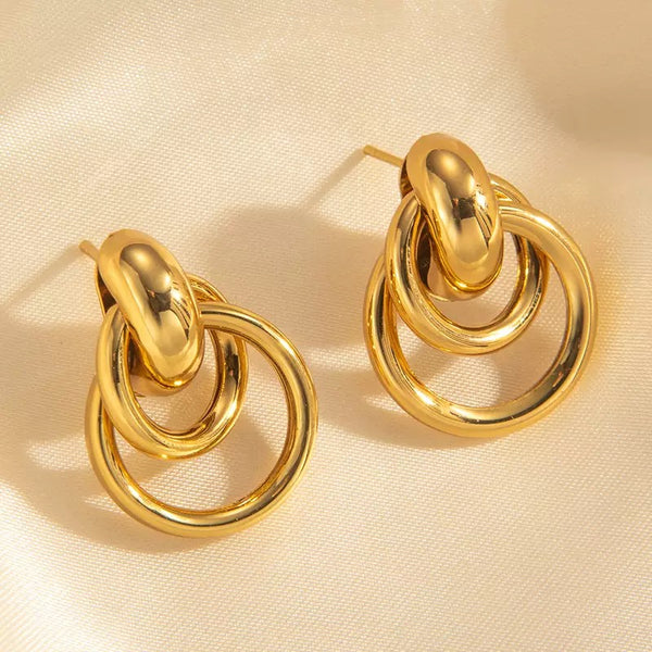 Chunky Style 18K Gold Filled Ear Studs