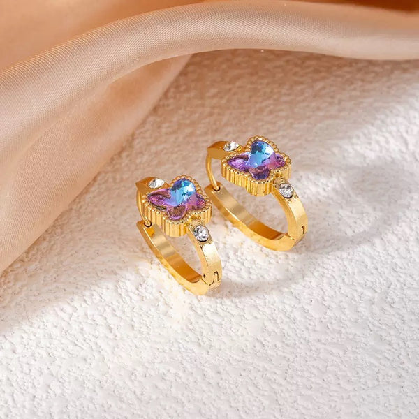 Dainty 18K Gold Filled Huggies With Cubic Zircon