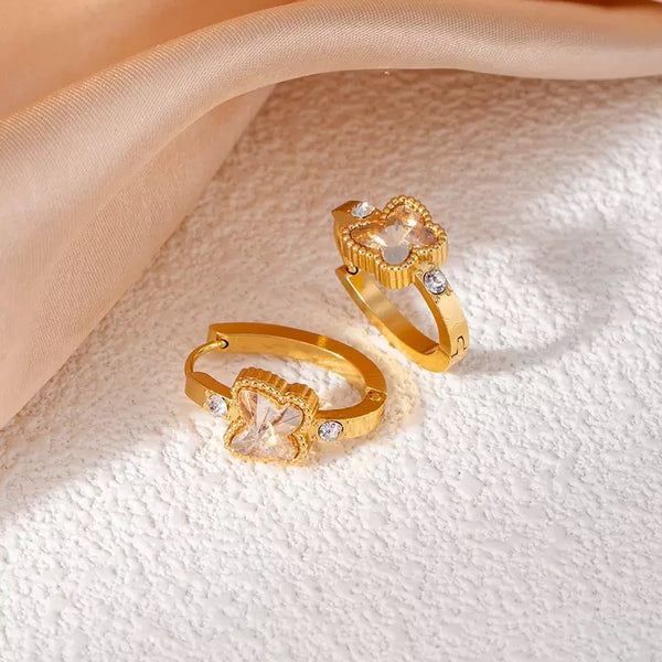 Dainty 18K Gold Filled Huggies With Cubic Zircon