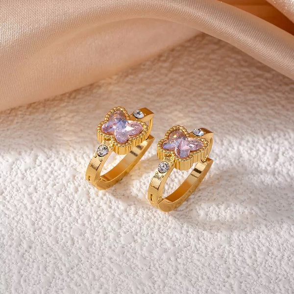 Dainty 18K Gold Filled Huggies With Cubic Zircon