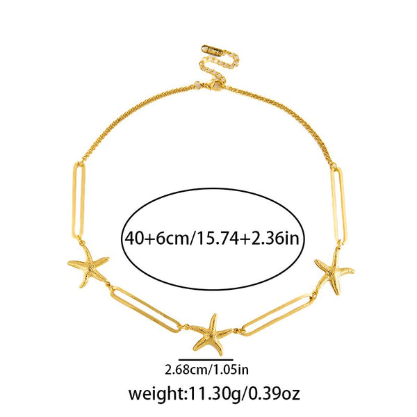 Paperclip Chain 18K Gold Filled Over Stainless Steel Necklace