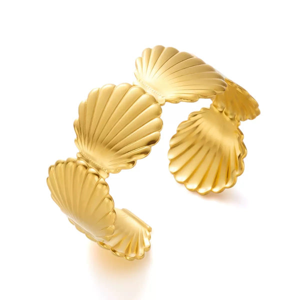 Adjustable Minimalism 18K Gold Filled Over Stainless Steel Bangle