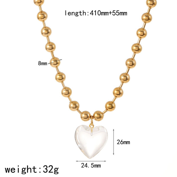 Ball Chain 18K Gold Filled Over Stainless Steel Necklace