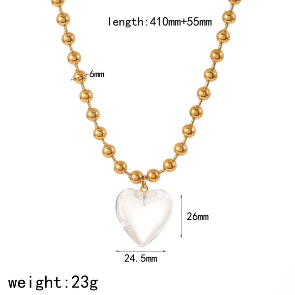 Ball Chain 18K Gold Filled Over Stainless Steel Necklace