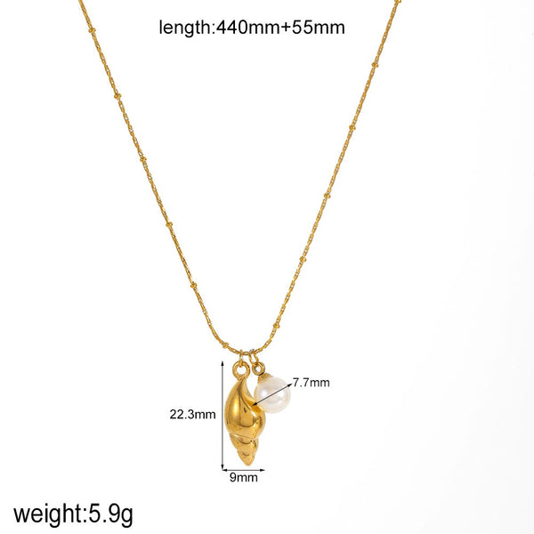 Charm 18K Gold Filled Over Stainless Steel Necklace