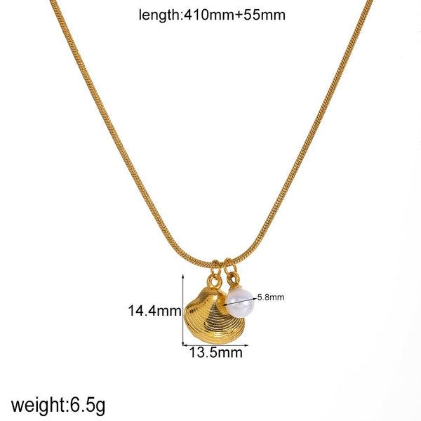 Charm 18K Gold Filled Over Stainless Steel Necklace