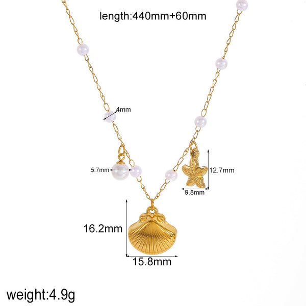 Charm 18K Gold Filled Over Stainless Steel Necklace