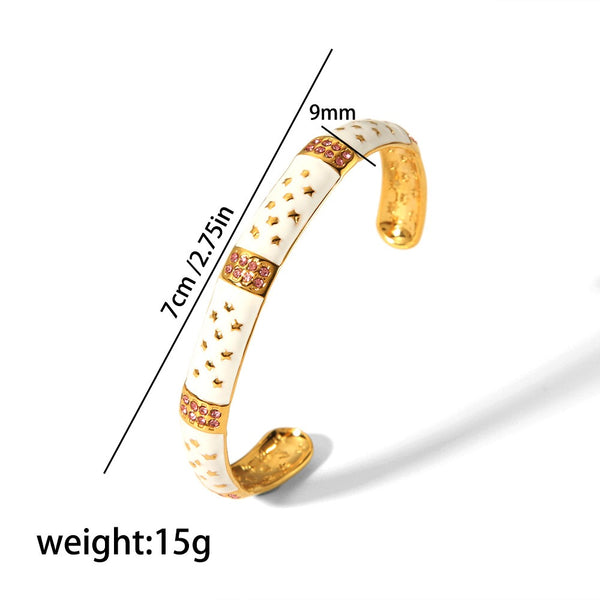 Adjustable 18K Gold Filled Over Stainless Steel Bangle