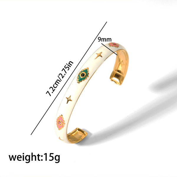 Adjustable 18K Gold Filled Over Stainless Steel Bangle