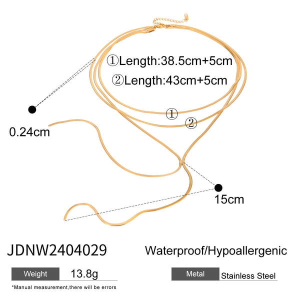 18K Gold Filled Over Stainless Steel Necklace