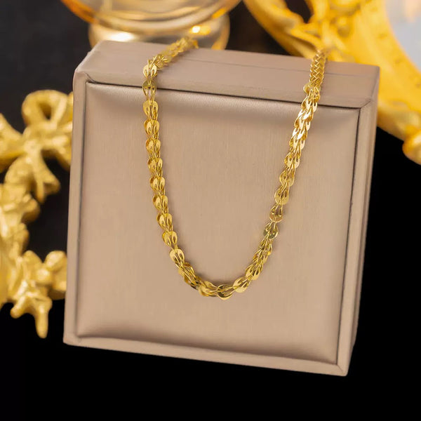Classic Chain 18K Gold Filled Over Stainless Steel Necklace