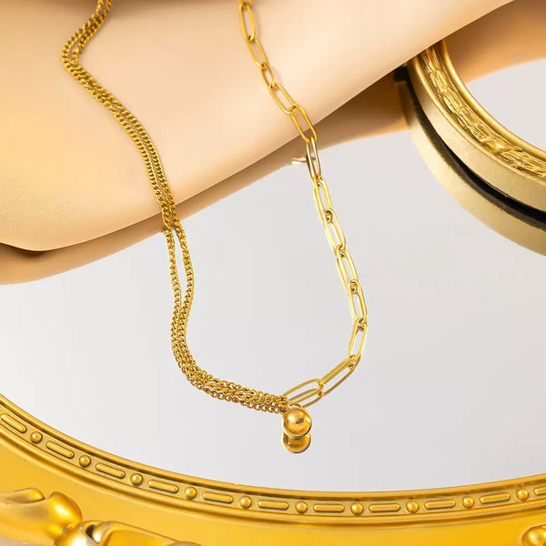 Classic Chain 18K Gold Filled Over Stainless Steel Necklace