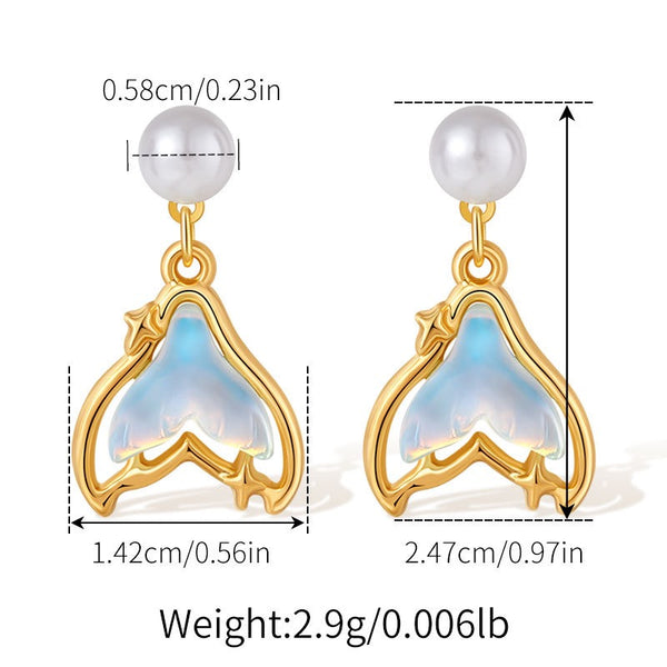 Elegant Natural Pearl Earrings 18K Gold Filled Ear Studs