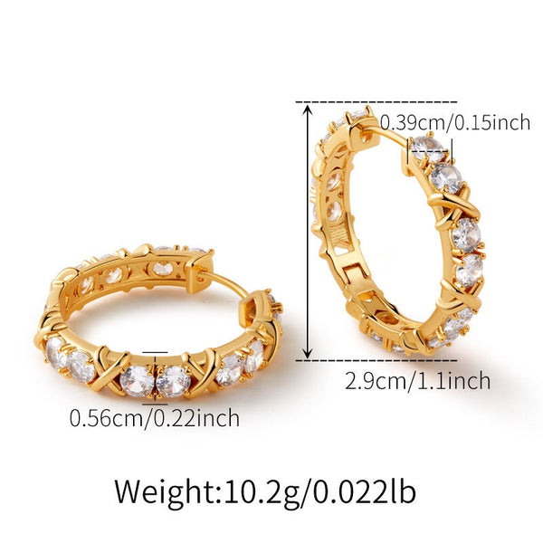 Dainty 18K Gold Filled Huggies With Cubic Zircon