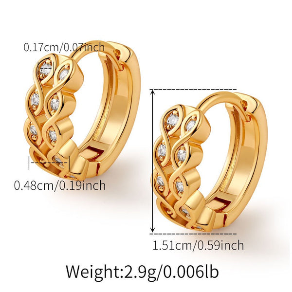Dainty 18K Gold Filled Huggies With Cubic Zircon