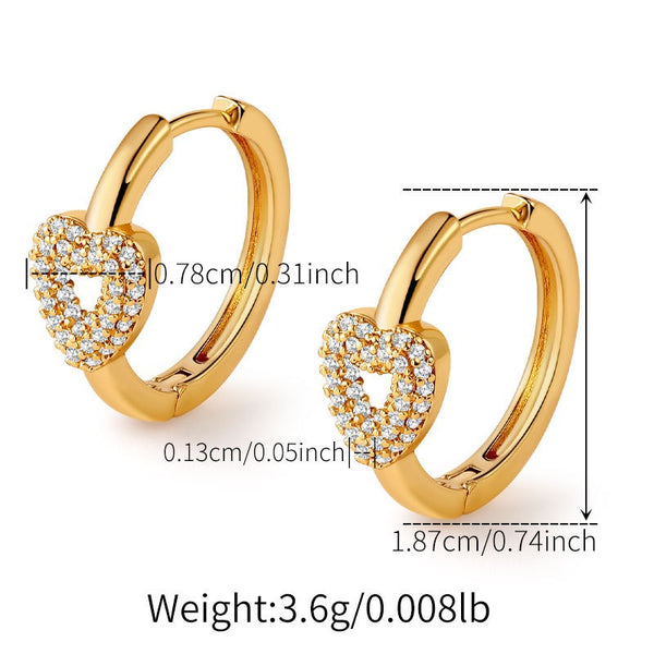 Dainty 18K Gold Filled Huggies With Cubic Zircon