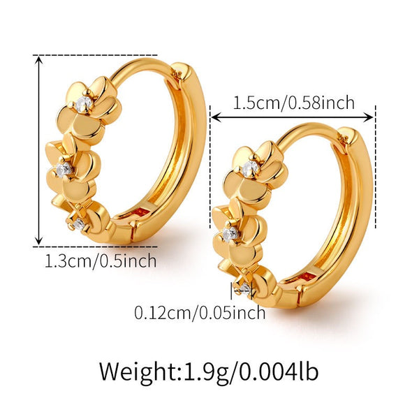 Dainty 18K Gold Filled Huggies With Cubic Zircon