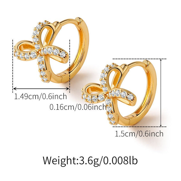 Dainty 18K Gold Filled Huggies With Cubic Zircon