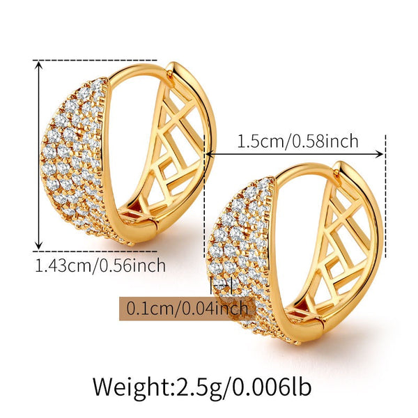 Dainty 18K Gold Filled Huggies With Cubic Zircon
