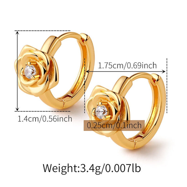 Dainty 18K Gold Filled Huggies With Cubic Zircon