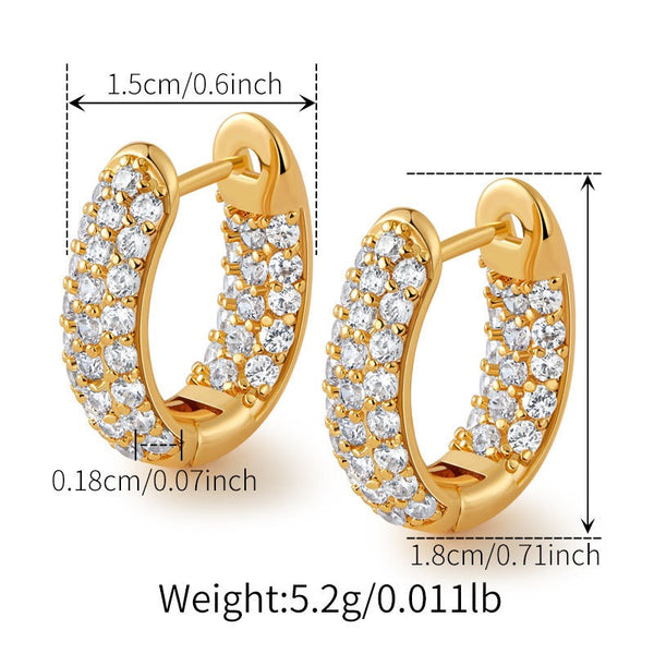Dainty 18K Gold Filled Huggies With Cubic Zircon