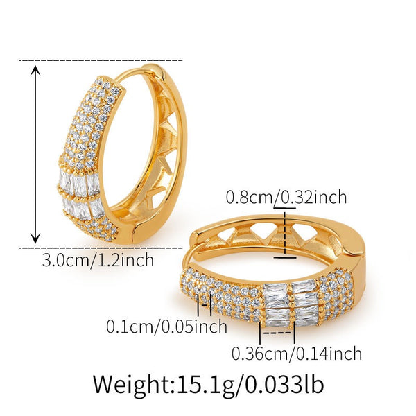 Dainty 18K Gold Filled Huggies With Cubic Zircon