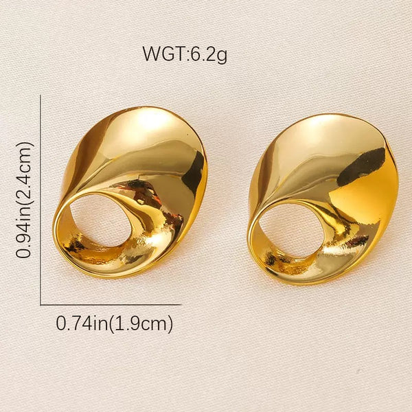Chunky Style 18K Gold Filled Ear Studs