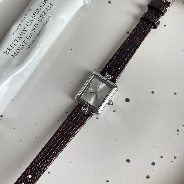 Stainless Steel Rectangle Quartz Women's Watch